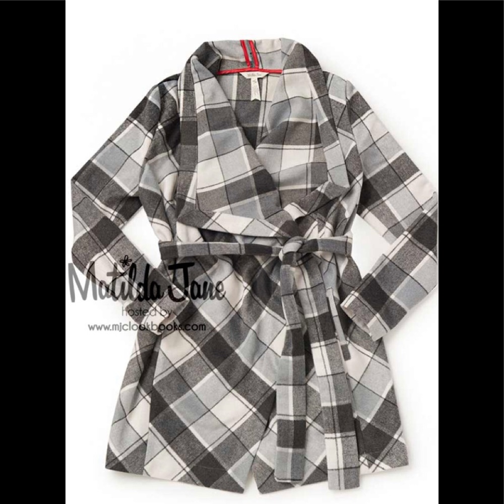 Matilda Jane Check IT Twice Jacket Large EUC